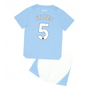 Manchester City John Stones #5 Koszulka Podstawowych Dziecięca 2023-24 Krótki Rękaw (+ Krótkie spodenki)